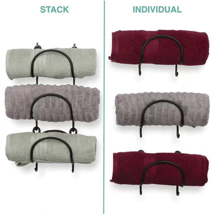 Multifunctional Wall Mounted Bathroom Storage Rack Multi Layer Towel and Wine