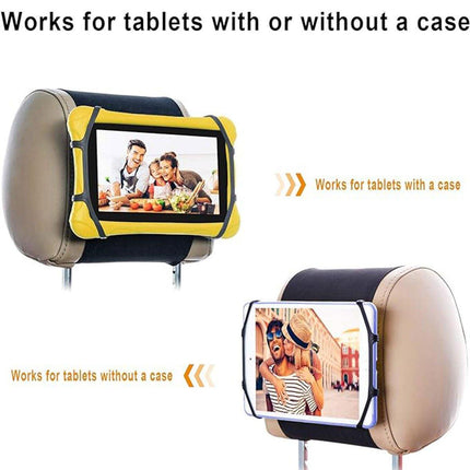 Rotating Car Headrest Tablet Holder Rear Seat Mount for iPad and Tablets