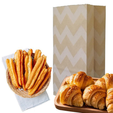 100PCS 4Styles Vintage Brown Kraft Paper Bags Food Bread Candy Favor Wedding Party Aimall