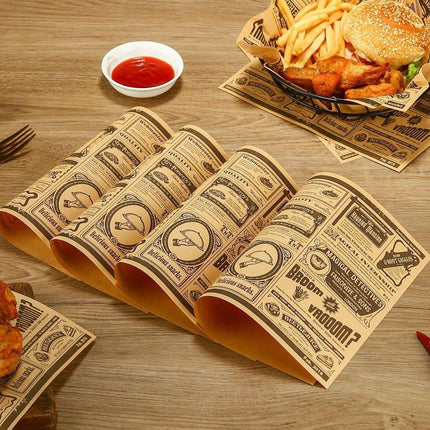 200X Oil Absorbing Paper Food Frying Grease-Proof Food Wrapper Wrapper Sandwich