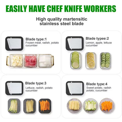 4 in 1 Multifunctional Vegetable Slicer Kitchen Food Chopper Cutting Tool