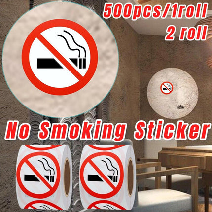 2Rolls Self Adhesive Non Smoking Stickers for Home Office Door Window Decoration