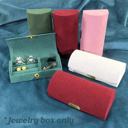 Compact Travel Jewelry Organizer Storage Box for Rings Earrings Necklace Case