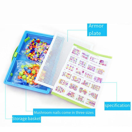 Mushroom Nail Educational DIY Puzzle Toy Set for Creative Learning and Play