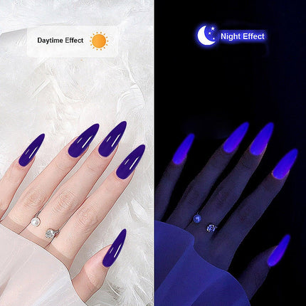 8ml Fluorescent Glow-In-Dark Gel Soak Off UV LED Nail Art Varnish DIY Luminous - Aimall