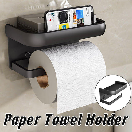 Wall Mounted Bathroom Paper Towel Holder Roll Hand Towel Rack for Easy Access