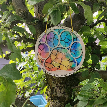 Pet Lover Gift Wall Hanging Wreath Decor Suncatcher for Bedroom Home Decoration
