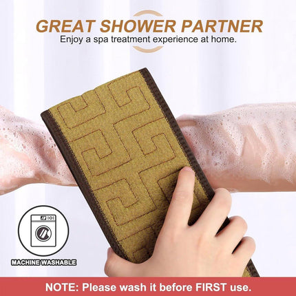 3PCS Long Strip Back Towel Exfoliating Shower Scrub Body Wash Cloth Bath Strap