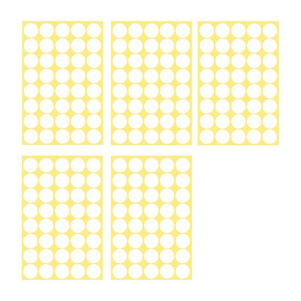 8/13/25/50mm Colour Sticker Dots Adhesive Round Labels Circular Scrapbooking White - Aimall