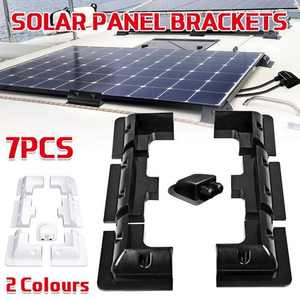 7PCS Solar Panel Corner Mounting Brackets Kit Vehicle Roof Mount Caravan Boat RV - Aimall