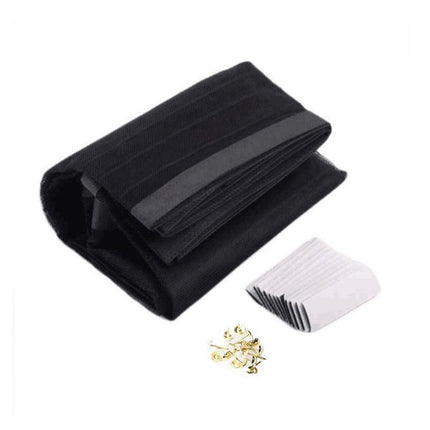 Striped Magnetic Screen Door Curtain Anti Mosquito Mesh Easy Install Ventilation