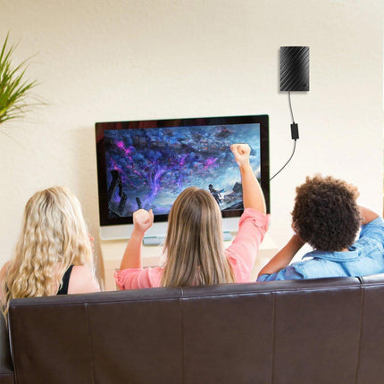 500 Mile HDTV Digital TV Antenna 4K 1080P Amplified Indoor Signal Booster Black