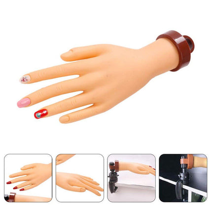 Manicure Practice Hand Mould Simulation Fake Hand Desktop Holder for Nail Art