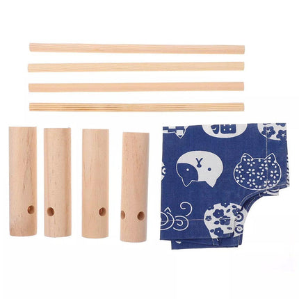 Breathable Wooden Hamster Bed Nest Supplies Dismantle Washable Hammock Pet House