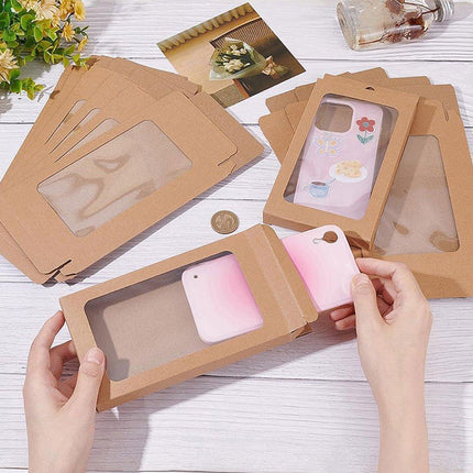 50pcs Rectangular Window Gift Paper Box Candy Biscuit Packaging Boxes