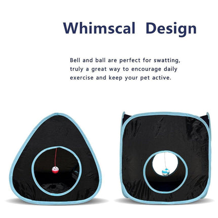 Collapsible Cat Tunnel Interactive Drill Bucket Fun Pet Toy for Cats Indoor Play