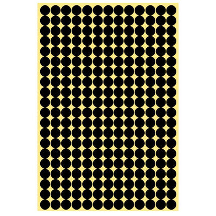 8/13/25/50mm Colour Sticker Dots Adhesive Round Labels Circular Scrapbooking Black - Aimall