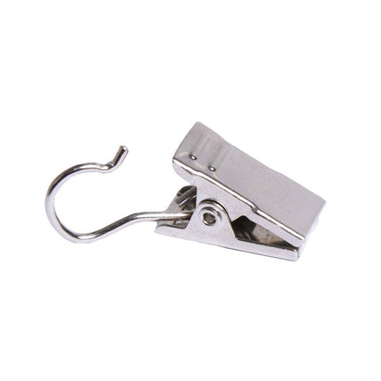 50PCS Stainless Steel Curtain Clip Hooks Strong Load-bearing Shower Accessories
