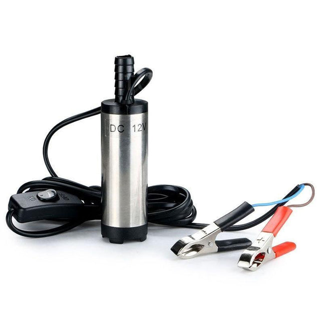 DC12V Aluminium Diesel Fuel Pump Submersible Transfer Vessel Water Oil Car Auto - Aimall