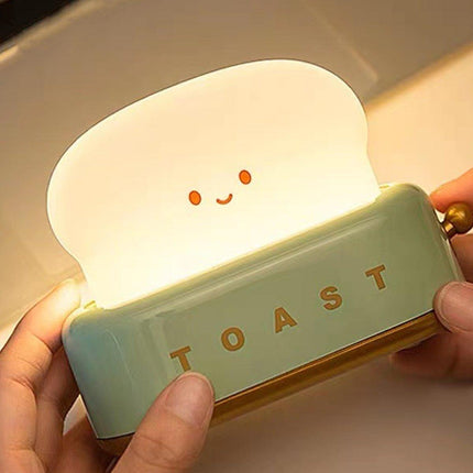 Rechargeable LED Toaster Night Light Creative Dimming Lamp for Bedroom Sleep