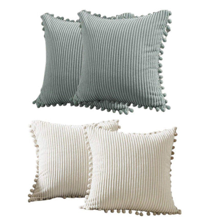 2PCS Corduroy Pillow Cover Luxury Decorative Cushion Case for Sofa Living Room