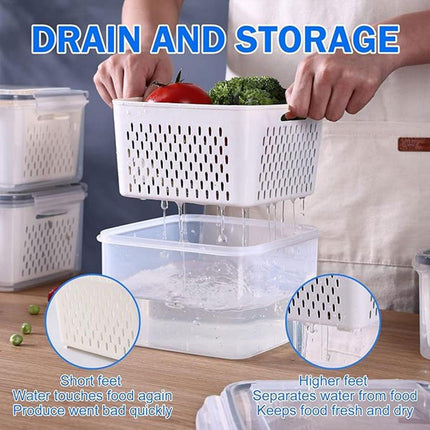 3PCS Food Storage Container Set Fridge Microwave Plastic Safe Fresh Keeping Box