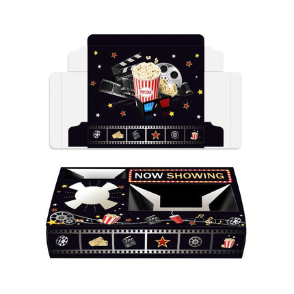 24 PCS Movie Night Snack Trays Popcorn Food Drink Holder Cinema Party Supplies