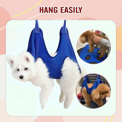 M Size Hammock Helper Pet Dog Cat Grooming Restraint Bags for Bathing Trimming Nail - Aimall