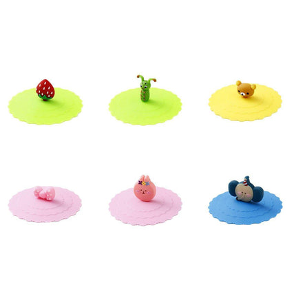 6PCS Silicone Tea Cup Lids Leak Proof Dustproof Universal Drink Covers for Mugs