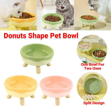 Cat Food Water Bowl Non Slip Raised Pet Feeding Dish Elevated Feeder Cats