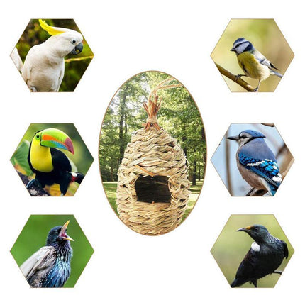 Qttie Bird Nest Breeding Box House Bed Cage Hut Cave Canary Finch Budgie Parrot - Aimall