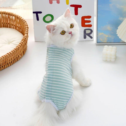 Pet Clothes for All Seasons Solid Color Striped Dog Cat Apparel Puppy Outfit