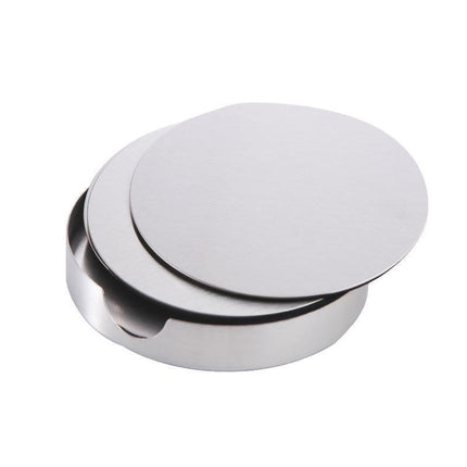 6xStainless Steel Coasters For Drinks With Holder Heat Resistant Cup Mat Pad Set - Aimall