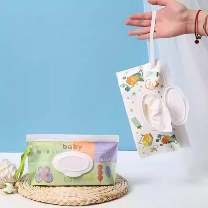 5PCS Dispenser Travel Wet Wipe Bag Pouch Portable Tissue Case Holder