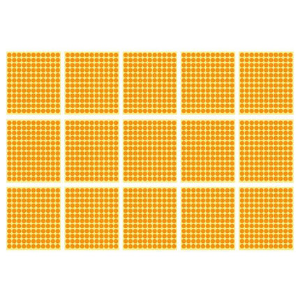 8/13/25/50mm Colour Sticker Dots Adhesive Round Labels Circular Scrapbooking Orange - Aimall