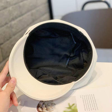 2pcs Vintage Beret Hat Autumn and Winter Versatile Fashionable Warm Headwear Set