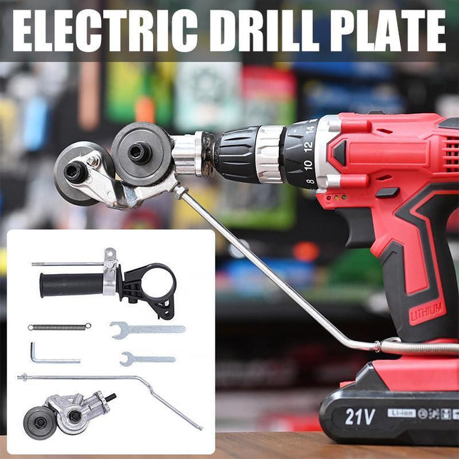 Electric Drill Plate Cutter Sheet Metal Nibbler Precise Cutting Shears Cutter - Aimall