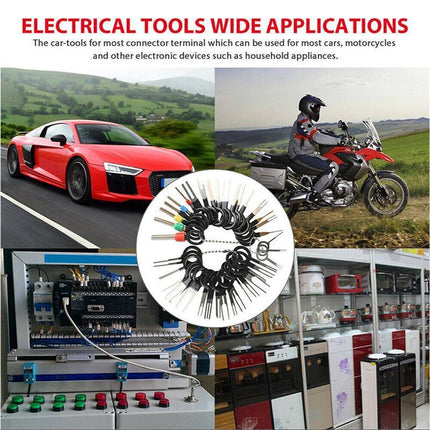 76Pcs/Set Pin Ejector Wire Kit Extractor Auto Terminal Removal Connector Tool - Aimall
