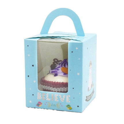 50x Assorted Color Muffin Cake Boxes with Clear Window & Handle High Quality