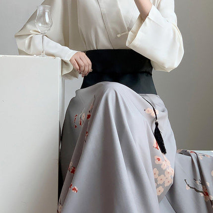 Stylish Chinese Style Hanfu Skirt Suit Traditional Womens Outfit for Daily Wear