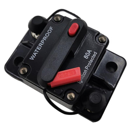 Waterproof Car Circuit Breaker Fuse Reset 30-300A AMP 12V-48V DC Car Boat IP67 - Aimall