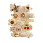 Children Plush Hair Clip Bangs Clip Cartoon Barrettes Korean Style Kids Hairpin - Aimall