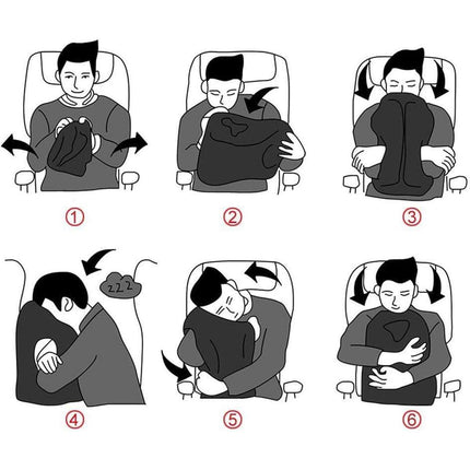 Inflatable Air Cushion Travel Pillow for Airplane Office Nap Rest Neck Head Chin