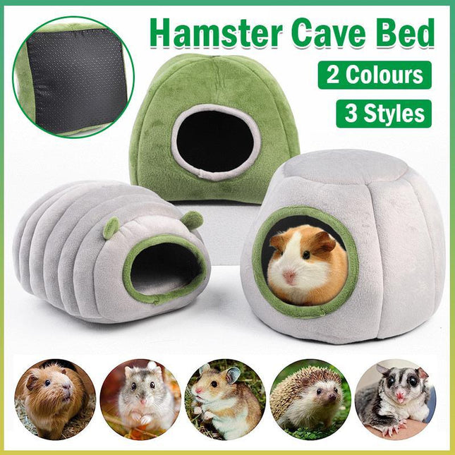 Soft Small Animal Guinea Pig Cozy Warm Pet Tent Hamster House Hideout Cave Bed - Aimall