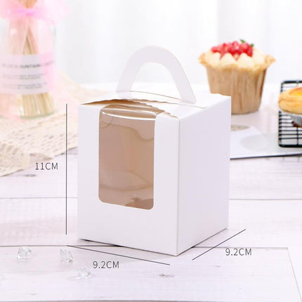 100PCS Portable Single Design Cake Box Paper Cupcake Packing Box Party Supplies Aimall