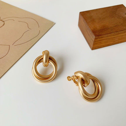 Simple Geometric Knot Earrings Fashion Jewelry Women Elegant Accessories