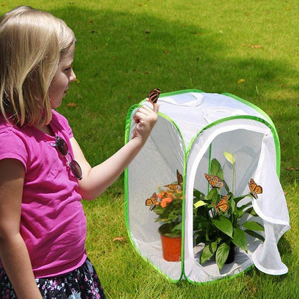 Collapsible Insect Cage Garden Insect Screen Plant Cultivation Cage for Outdoor
