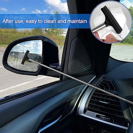 2pcs Retractable Windshield Wiper Set Rear View Mirror Cleaner Car Wiper Blade