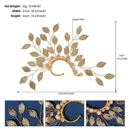 Retro Niche Design Ear Bone Clip Elf Leaf Ear Hanging Ornaments Jewellery