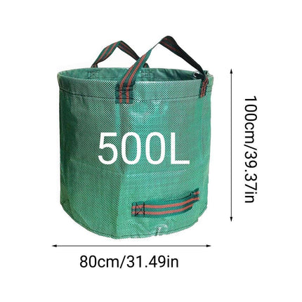 2PCS 500L Garden Leaf Collection Bag Large Reusable Waterproof Yard Storage Bags